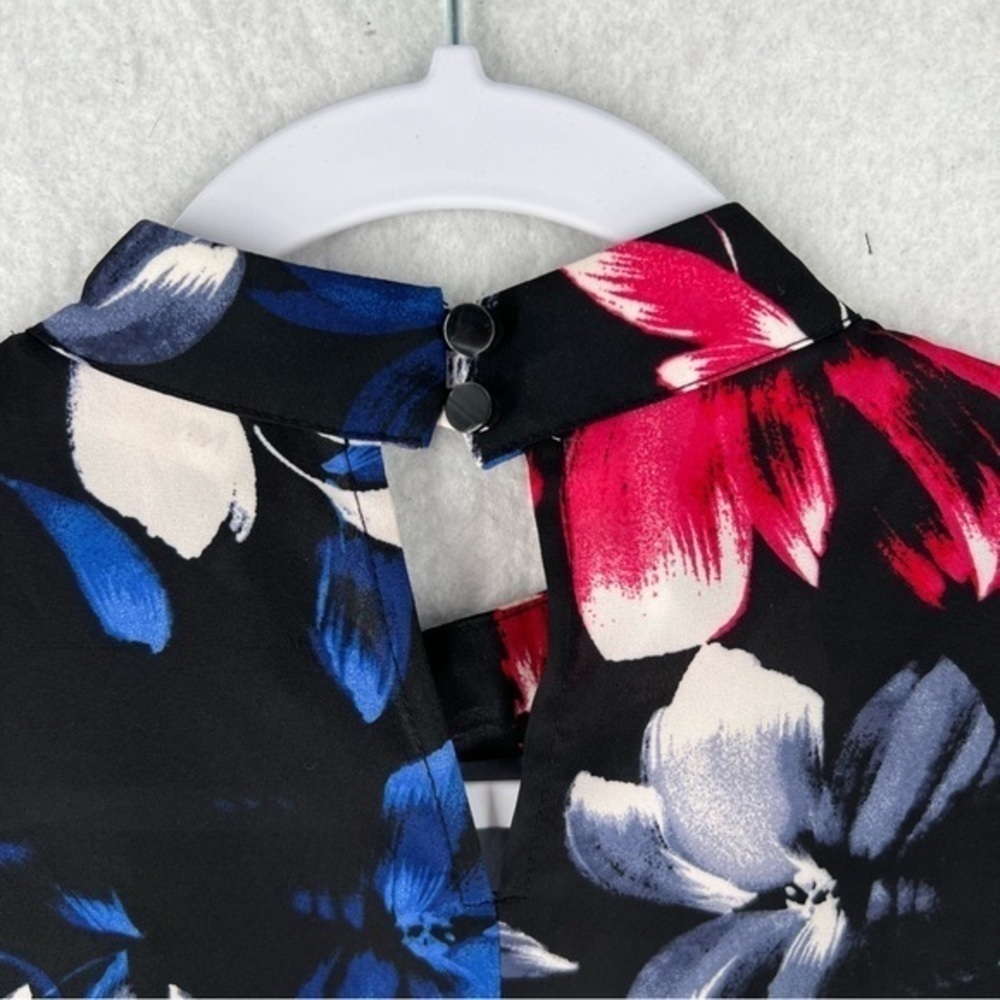 Nine West‎ Womens Size S Floral Print Chiffon Sleeveless Blouse - Picture 4 of 8